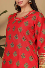 Thumbnail for Joban Fashion Red Silk Lehenga Set