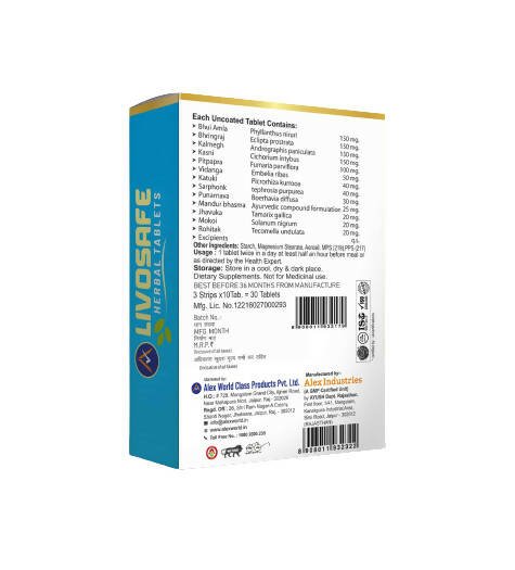 Alex Livosafe Herbal Tablets - Distacart