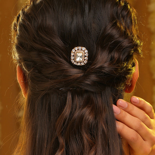 Ruby Raang Silken Floral Hair Pin - Distacart