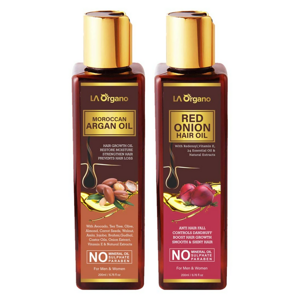 LA Organo Moroccan Multi-Purpose Hair Growth Oils Combo - Distacart