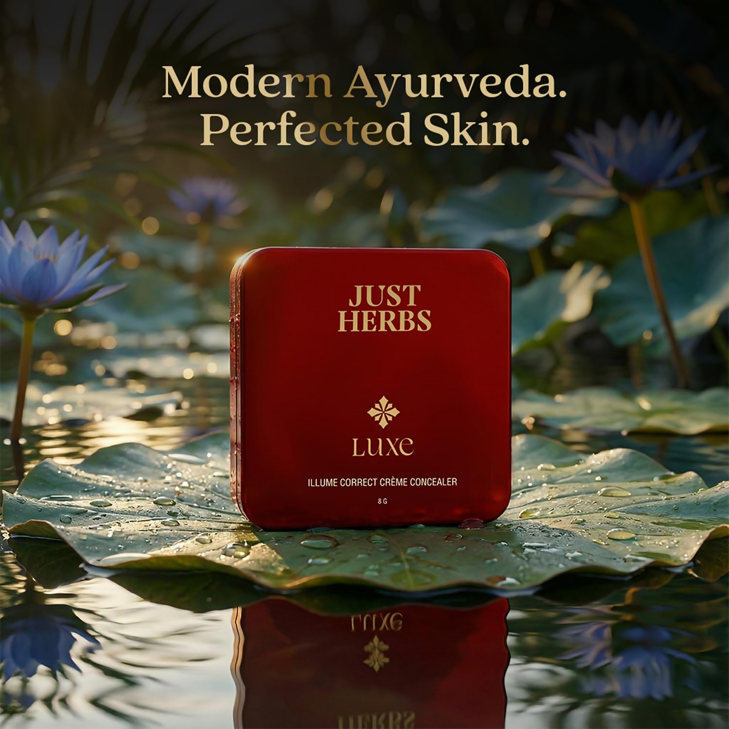 Just Herbs Luxe Illume Correct Créme Concealer Covers Dark Circles (140 Sand) - Distacart