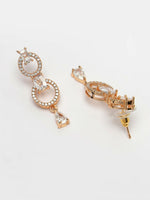 Thumbnail for NVR Women's Gold-Plated American Diamond Studded Handcrafted Jewellery Set - Distacart