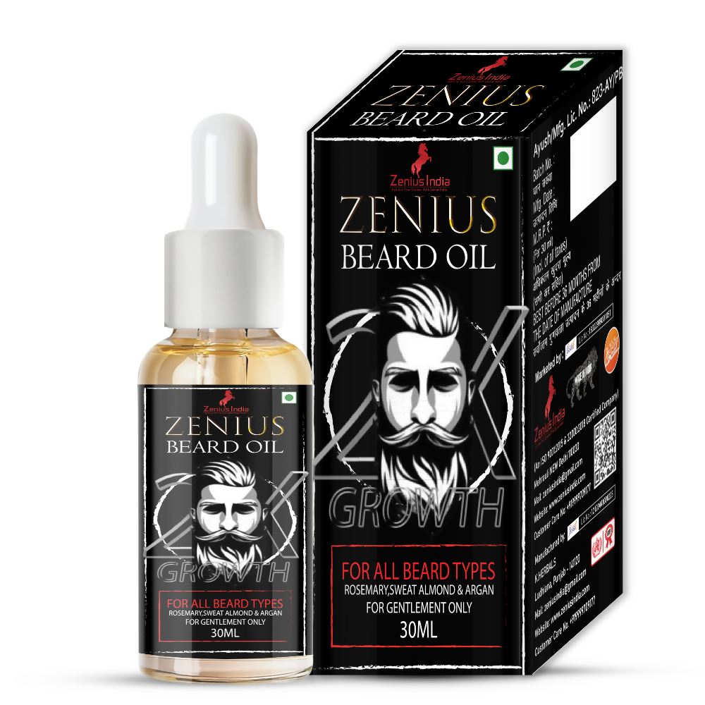 Zenius Beard Oil for Patchy Beard and Hair Growth - Dista