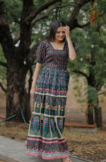 Thumbnail for Aastha Fashion Women's Multicolor Pure Chanderi Digital Printed Anarkali Dress - Distacart