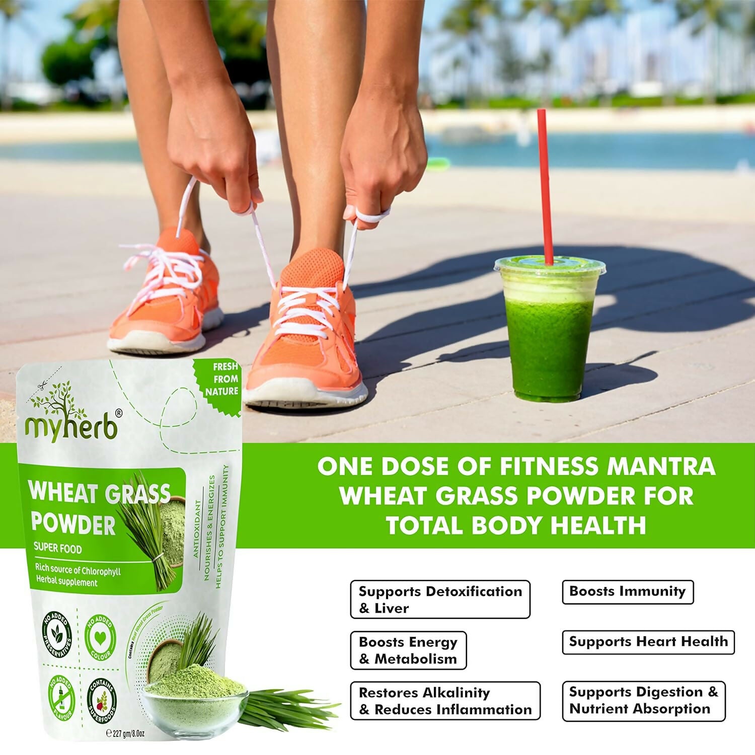Myherb Natural Organic Wheat Grass Powder - Distacart