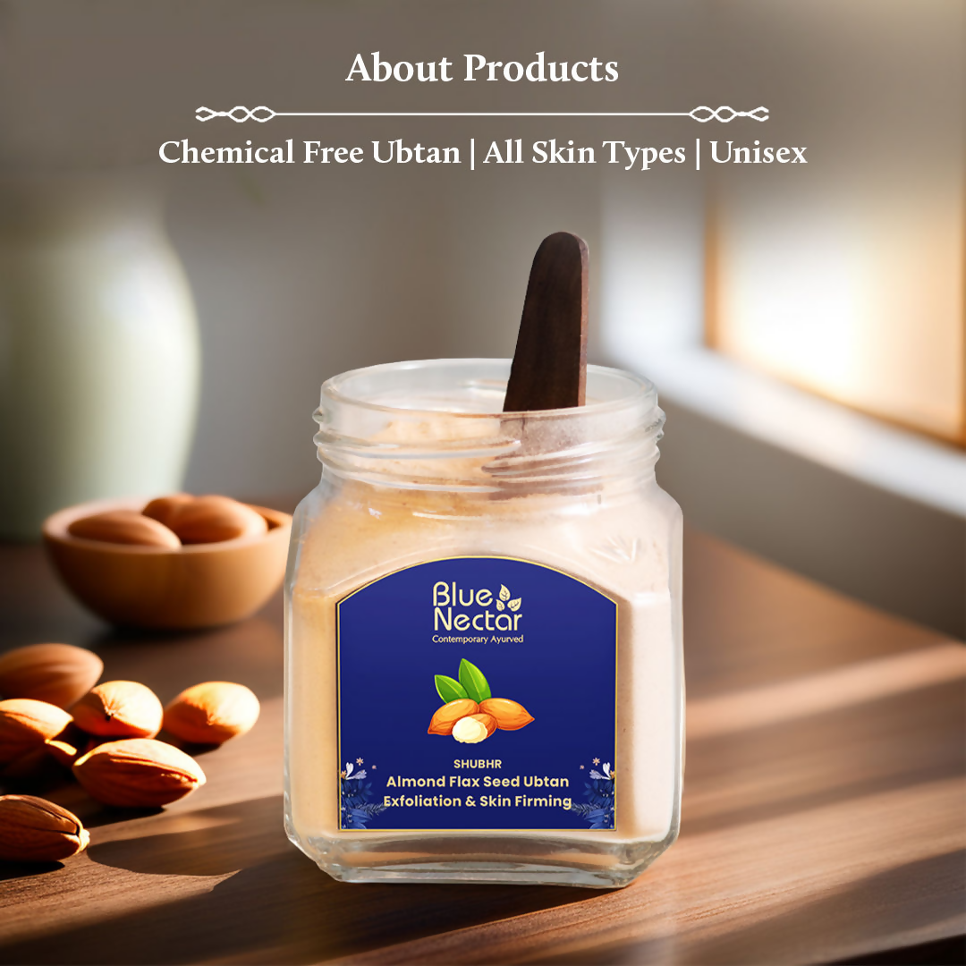Blue Nectar Almond and Flax Seed Ubtan Face Mask - Distacart