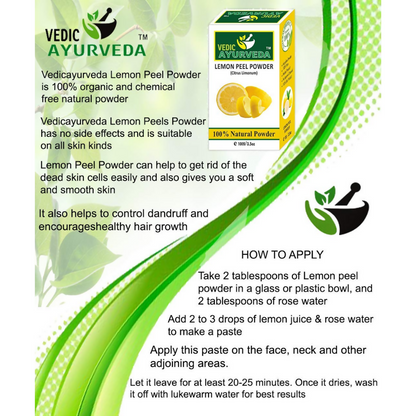 VedicAyurveda Lemon Peel Powder - Dista