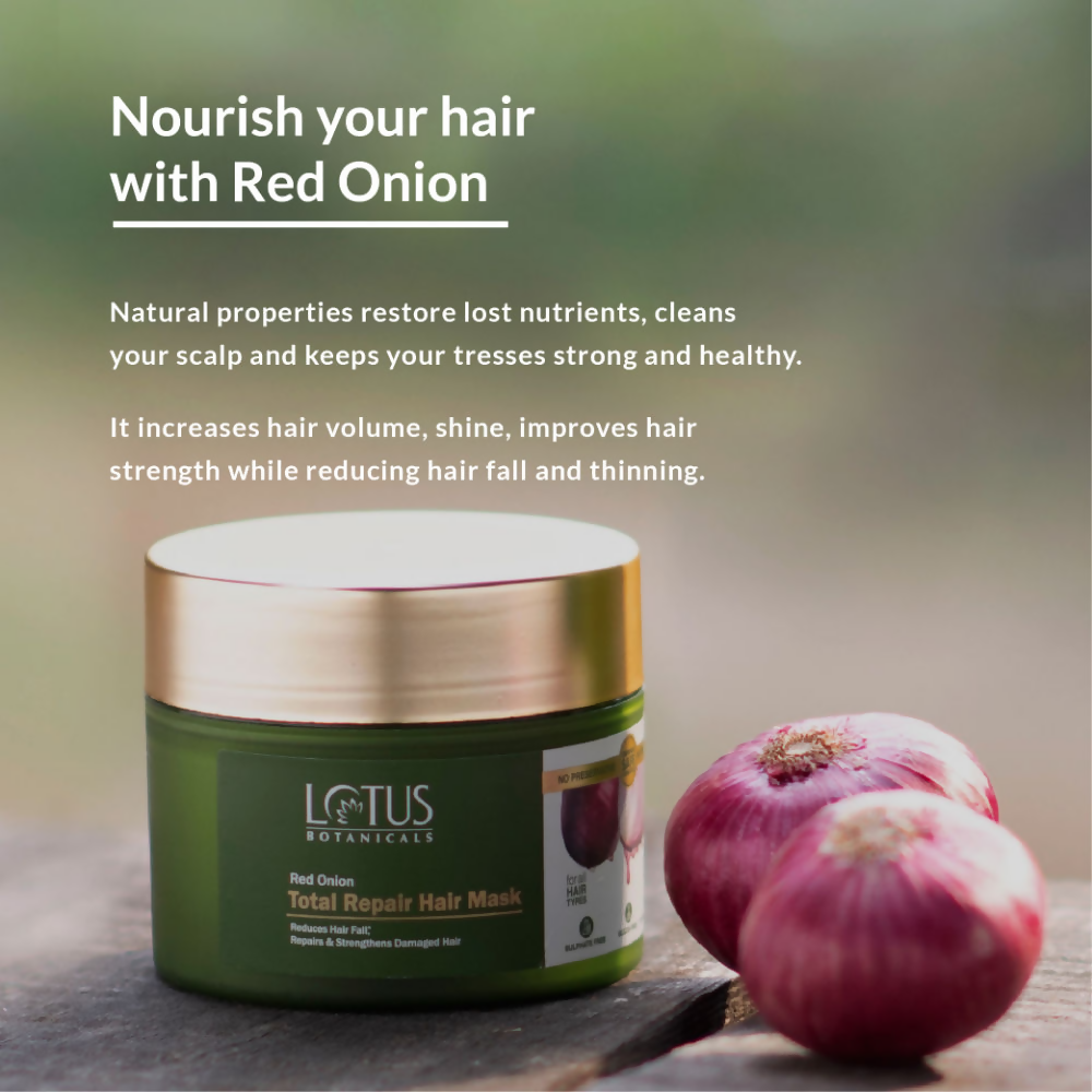 Lotus Botanicals Red Onion Total Repair Hair Mask - Distacart