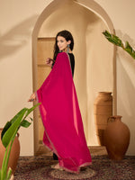 Thumbnail for Joban Fashion Embroidery Black Vichitra Silk Kurta Set - Distacart