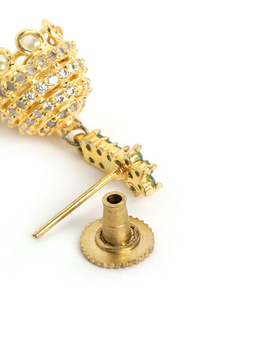 Nuyug 22K Gold Plated Pearl Belle Mini Jhumki Earrings