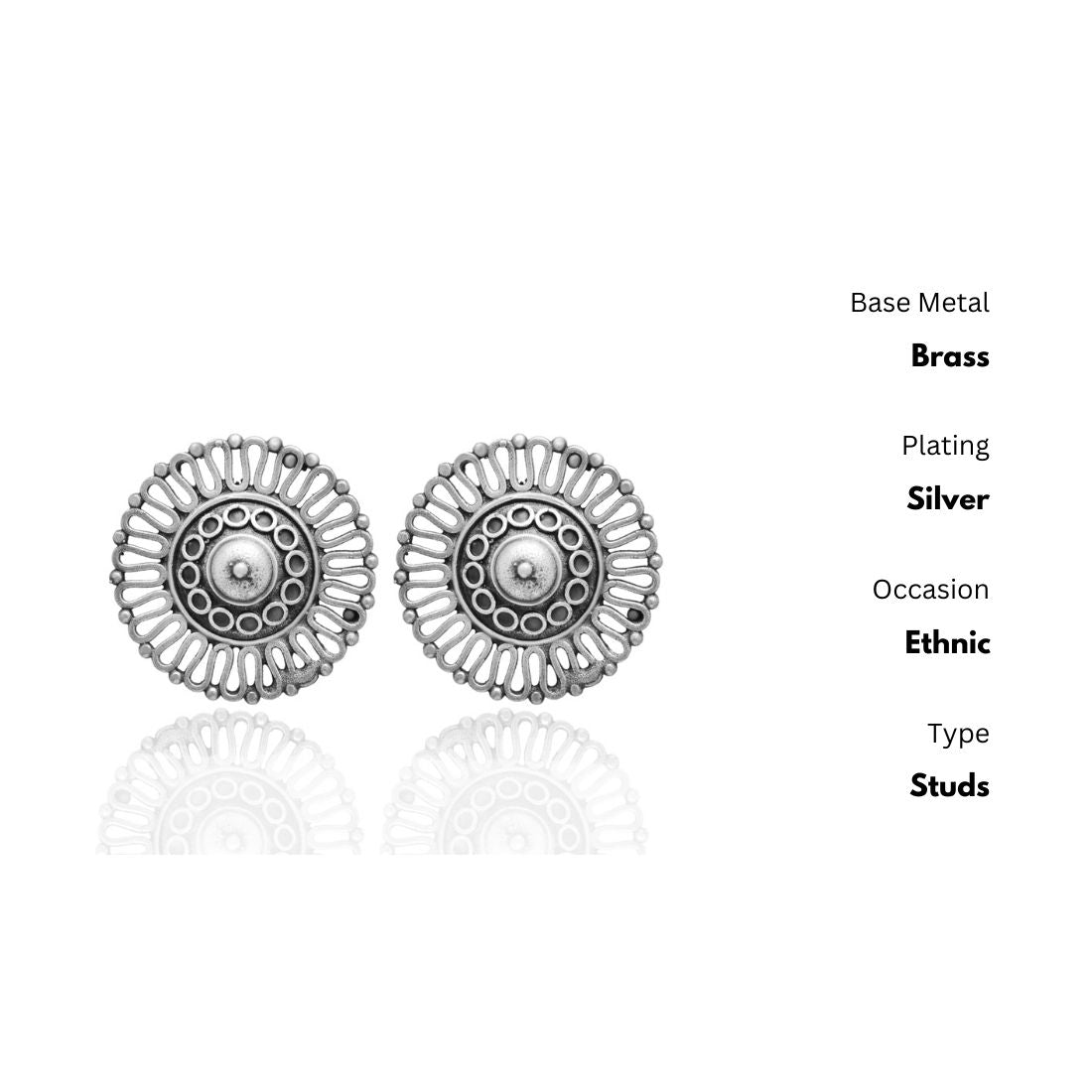 New Stylish Oxidized Gold-Polished Gold Studs Earrings for Womens by House of Ree - Distacart