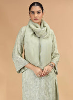 Thumbnail for Chhap Light Green Colour Satin Silk Hand Work Salwar Suit