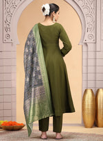 Thumbnail for Chhap Green Colour Chiffon Hand Work Salwar Suit