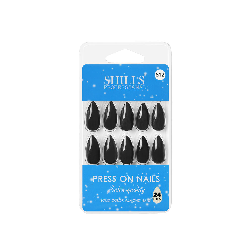 shills professional reusable press on nails almond spn612