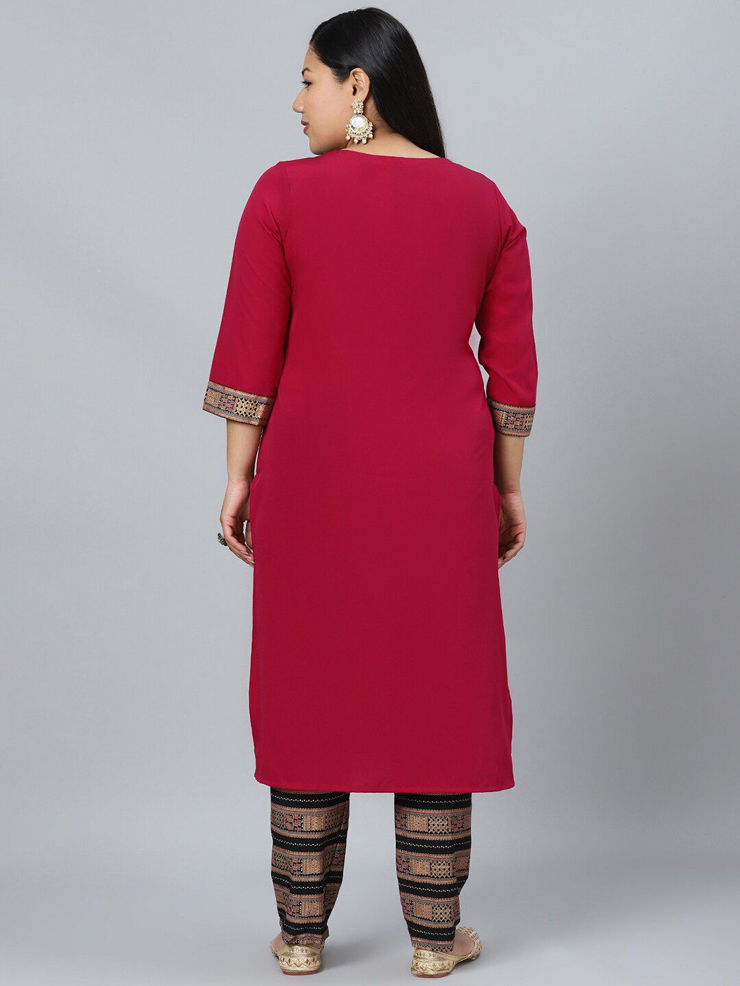 Sztori Printed Notch Neck Regular Kurta with Trousers - Distacart