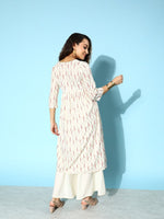 Thumbnail for All About You Onyx White & Red Ethnic Motifs Printed Veere Di Wedding Kurta with Palazzos - Distacart