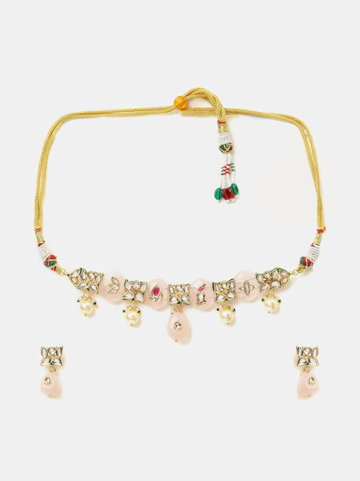 Ruby Raang Gulnaar Necklace And Earrings Set - Distacart