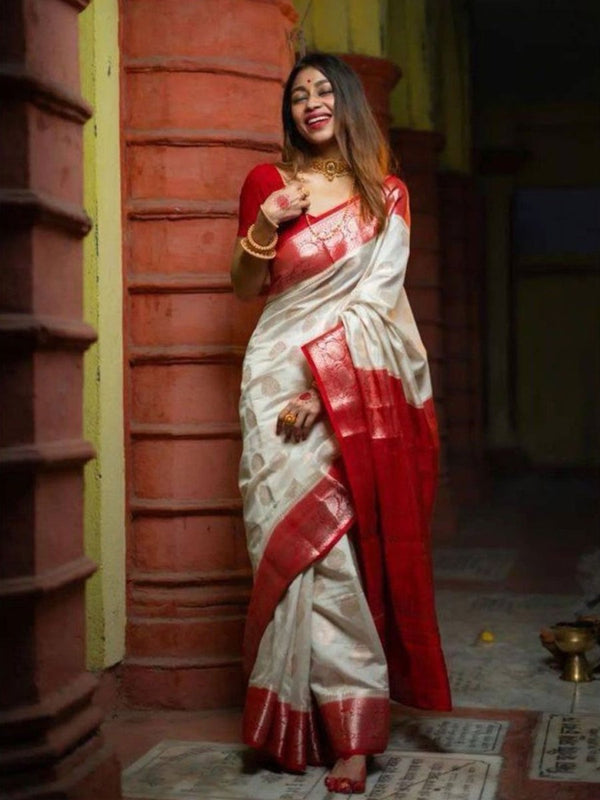 Anouk Woven Design Zari Kanjeevaram Saree