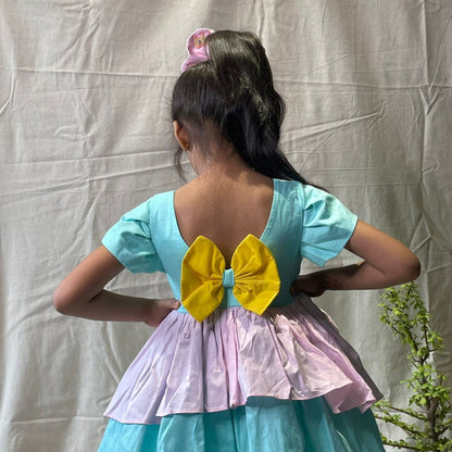 ArthLife Blue Pepa Pig Partywear Dress - Distacart