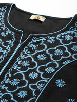 Thumbnail for ADA Women Floral Embroidered Cotton Chikankari Kurta - Distacart