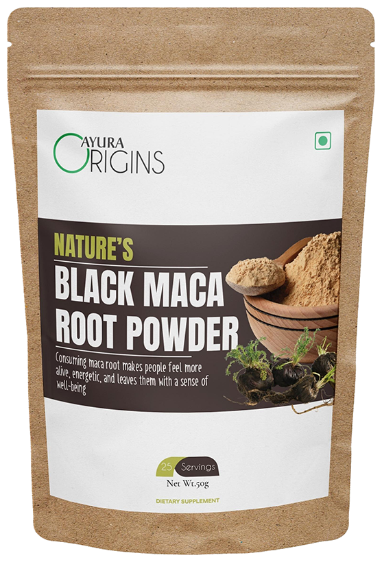 Ayura Origins Nature's Black Maca Root Powder - Distacart