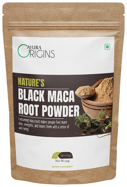 Ayura Origins Nature's Black Maca Root Powder - Distacart