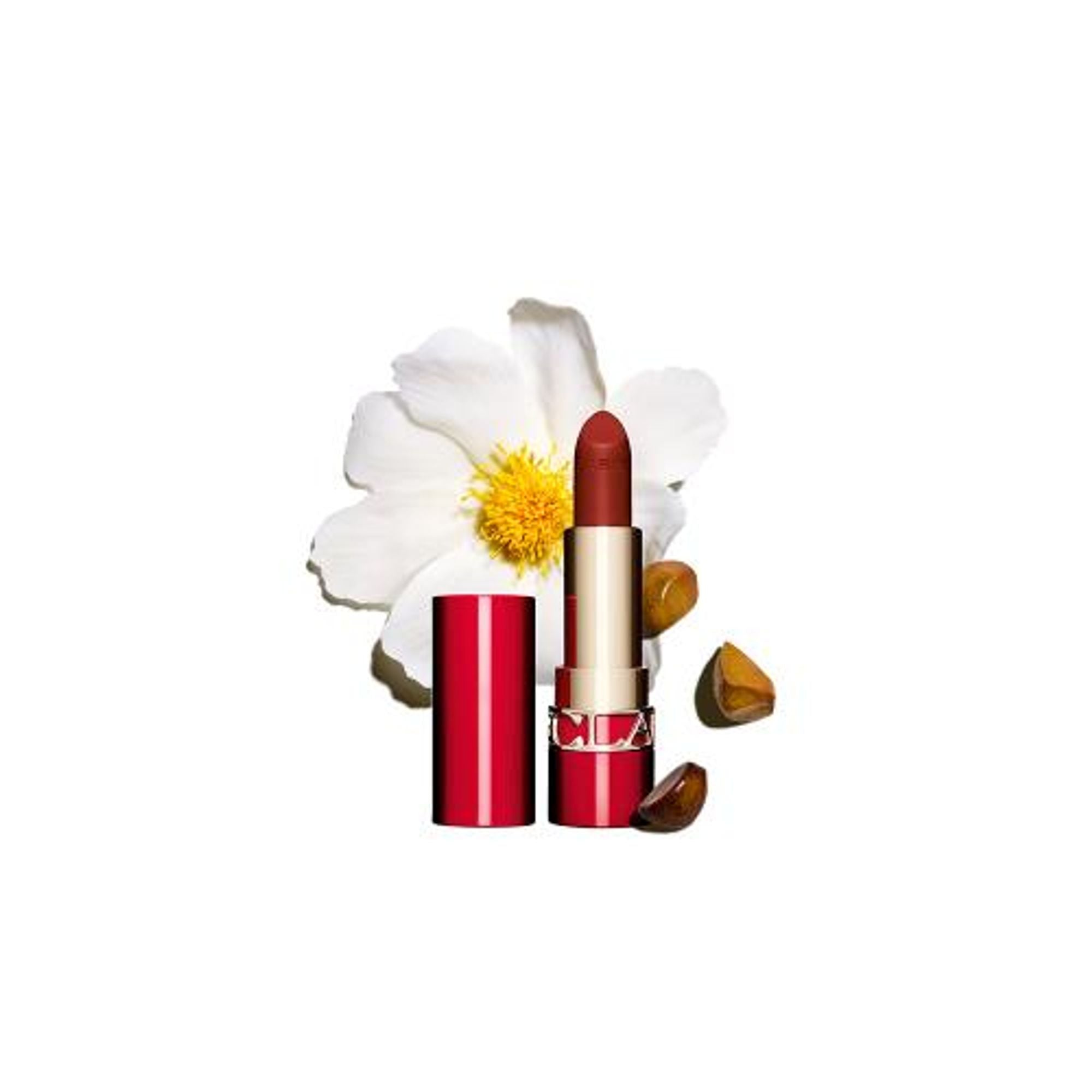 Clarins Joli Rouge Velvet Matte Lipstick - 771V Dahlia Red - Distacart