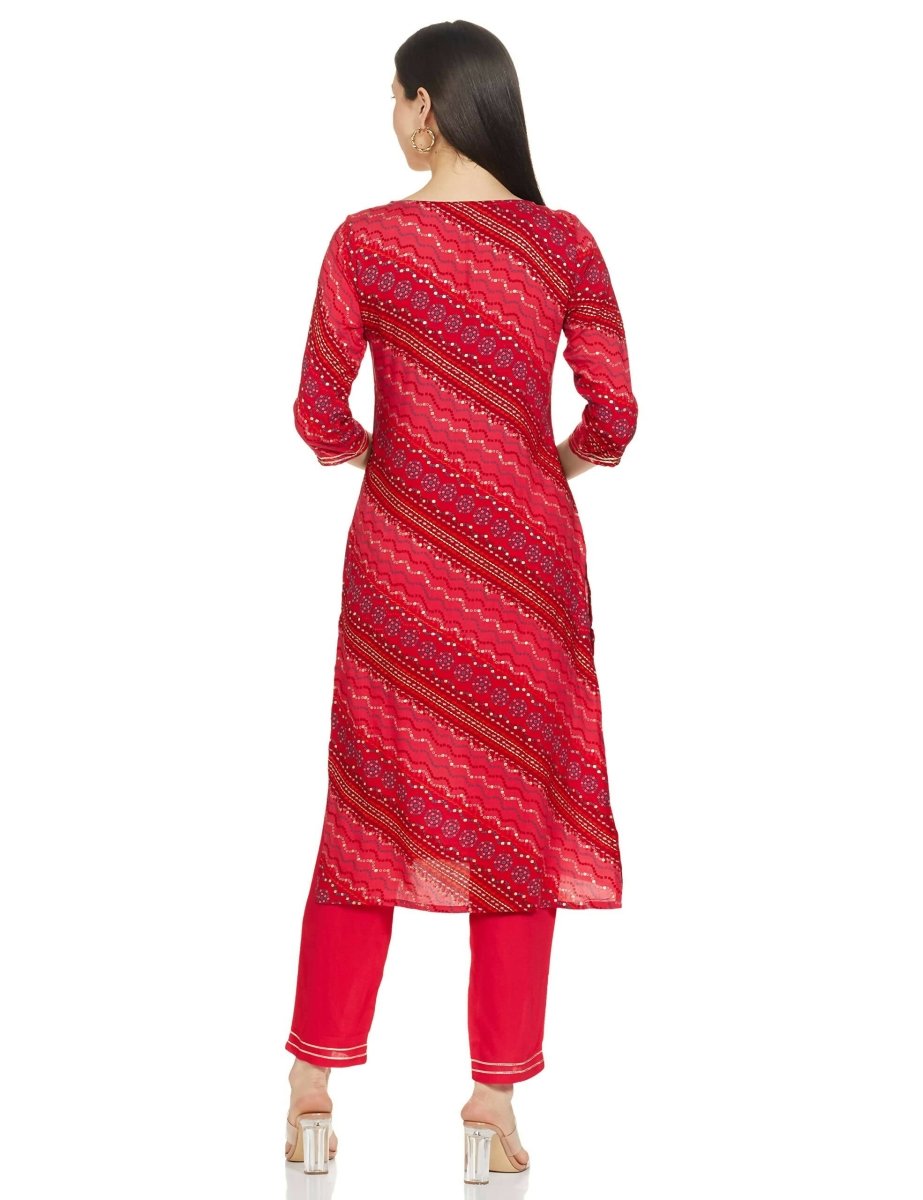 Anubhutee Women's Viscose Rayon Straight Embroidered Kurta with Trousers - Distacart