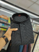 Thumbnail for Anaita Black Embroidered Rayon Straight Kurta - Distacart