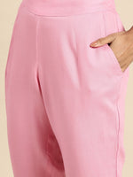 Thumbnail for All About You Women Pink Ethnic Motifs Printed Pure Cotton Kurta with Trousers & Dupatta - Distacart