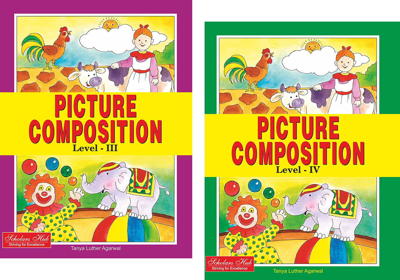 Scholars Hub Picture Composition Book (Part 3, 4) (Set Of 2 Books) | Picture Composition Book For Class 3,4 | 60 Pages - Dista