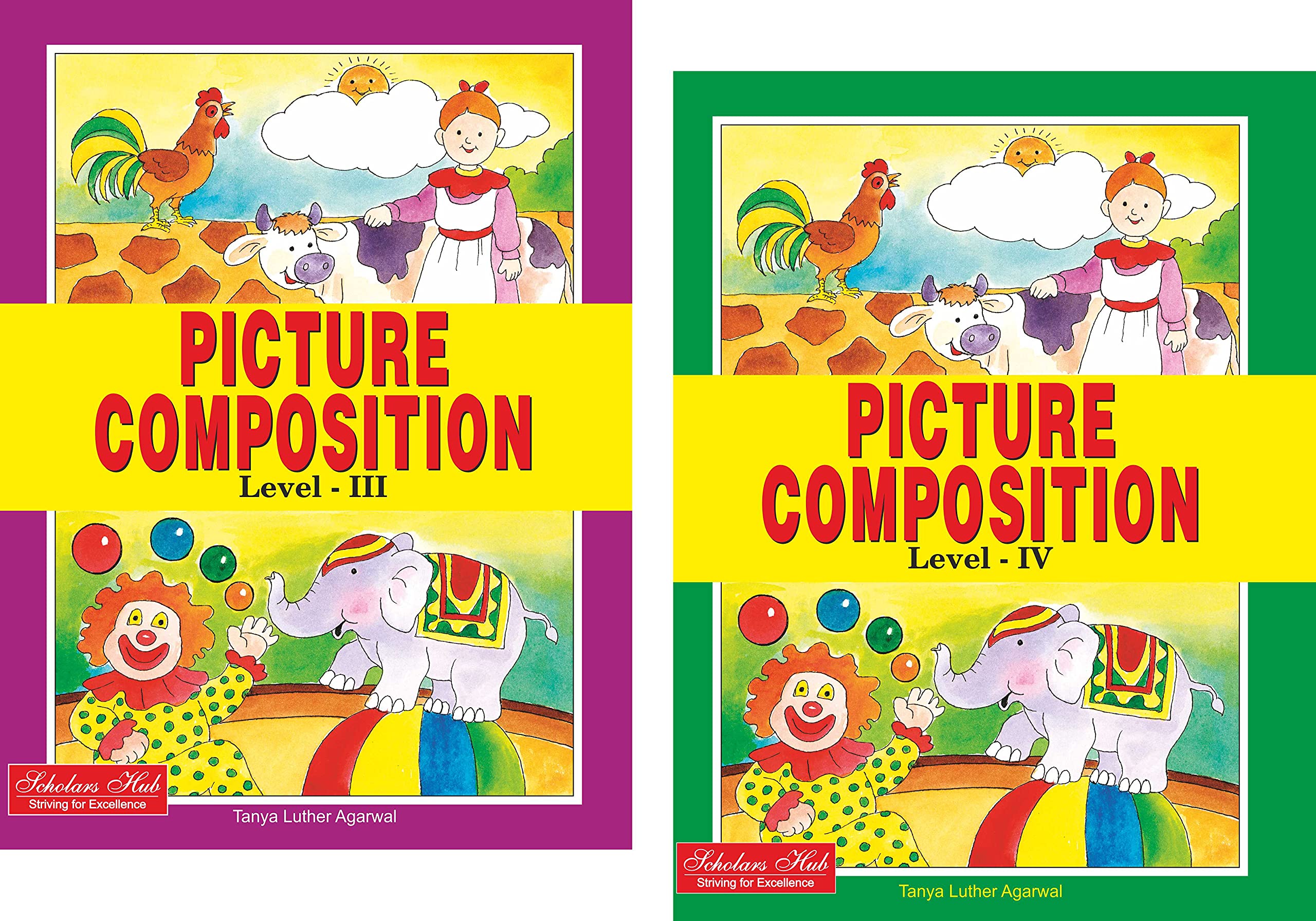 Scholars Hub Picture Composition Book (Part 3, 4) (Set Of 2 Books) | Picture Composition Book For Class 3,4 | 60 Pages - Dista