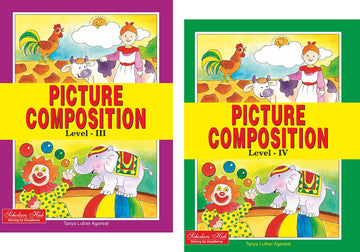 Scholars Hub Picture Composition Book (Part 3, 4) (Set Of 2 Books) | Picture Composition Book For Class 3,4 | 60 Pages - Dista