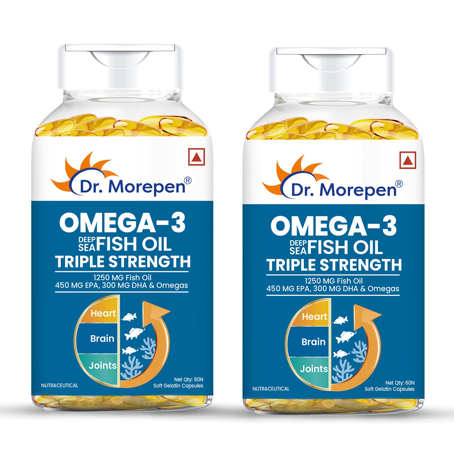 Dr. Morepen Omega-3 Deep Sea Fish Oil Triple Strength Softgels - Distacart