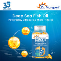 Thumbnail for Dr. Morepen Omega-3 Deep Sea Fish Oil Triple Strength Softgels - Distacart