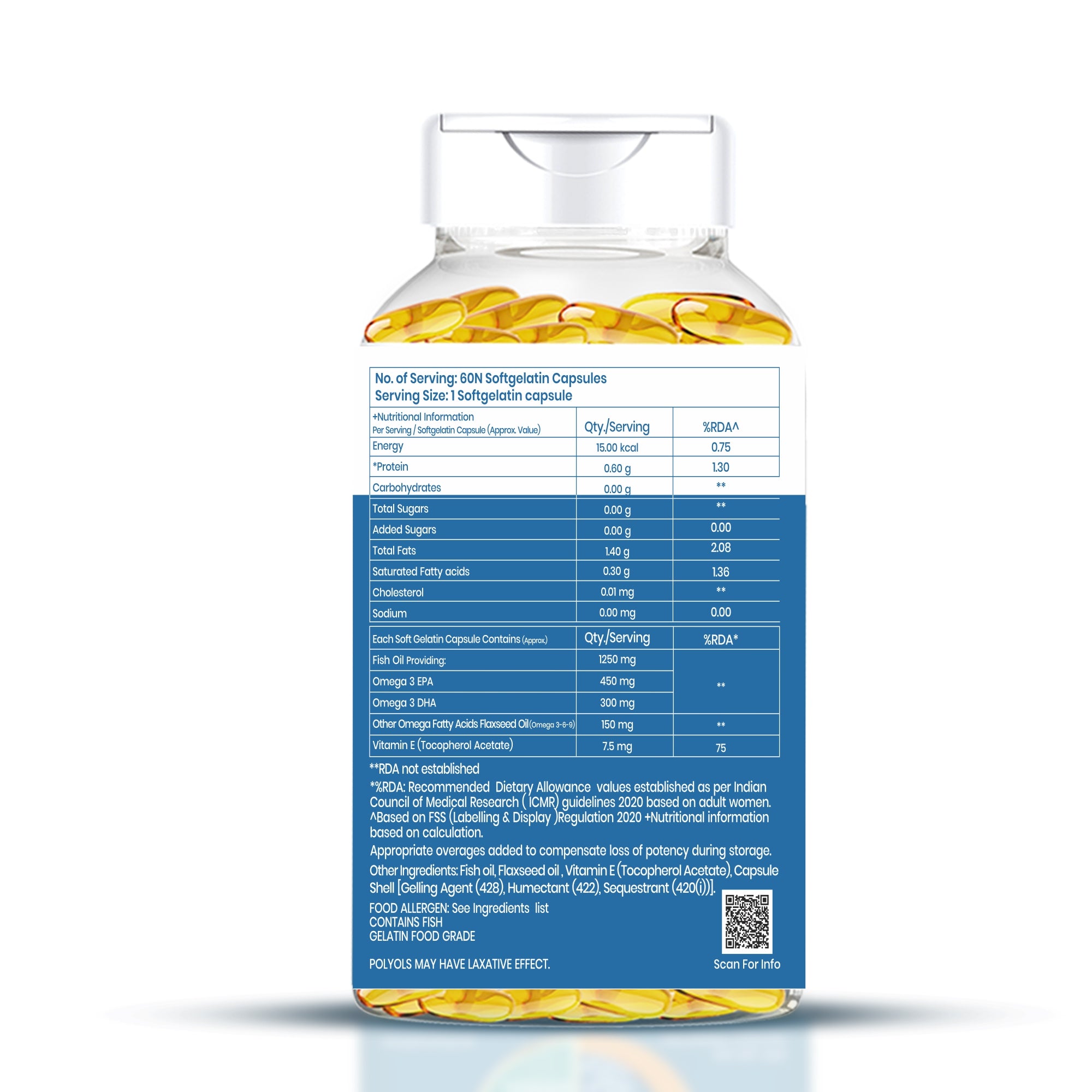 Dr. Morepen Omega-3 Deep Sea Fish Oil Triple Strength Softgels - Distacart