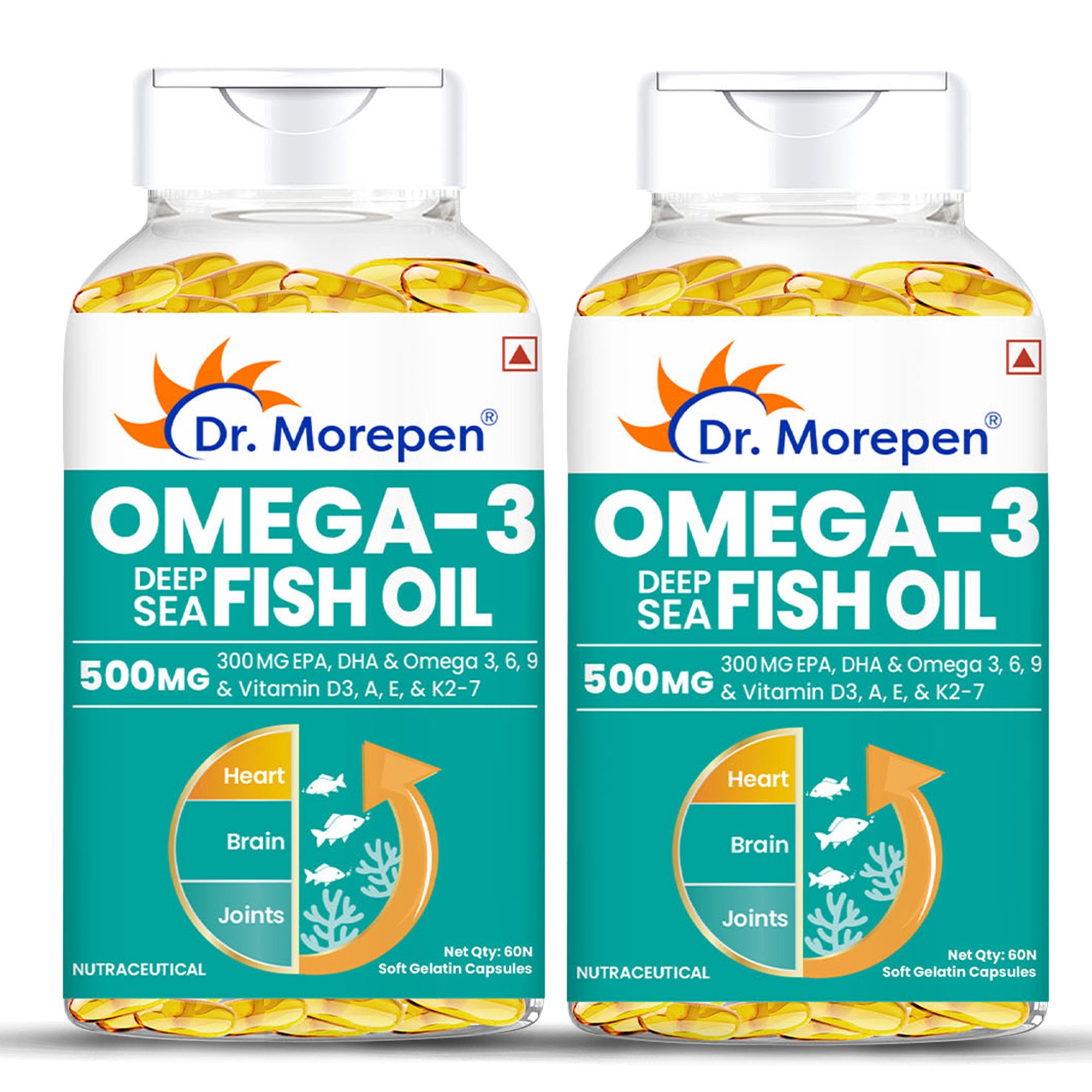 Dr. Morepen Omega-3 Deep Sea Fish Oil 500mg Softgels - Distacart