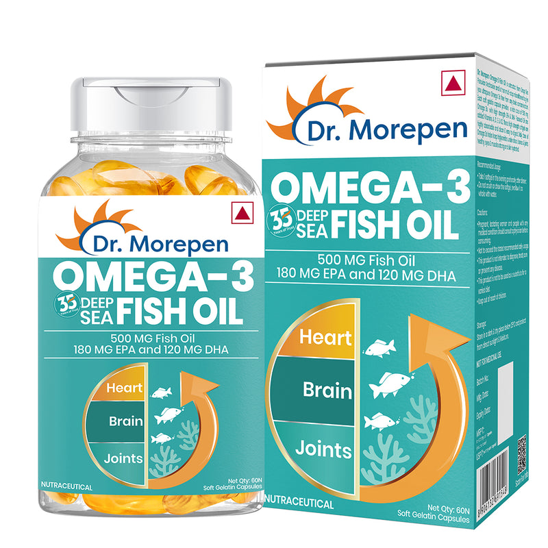 Dr. Morepen Omega-3 Deep Sea Fish Oil 500mg Softgels - Distacart