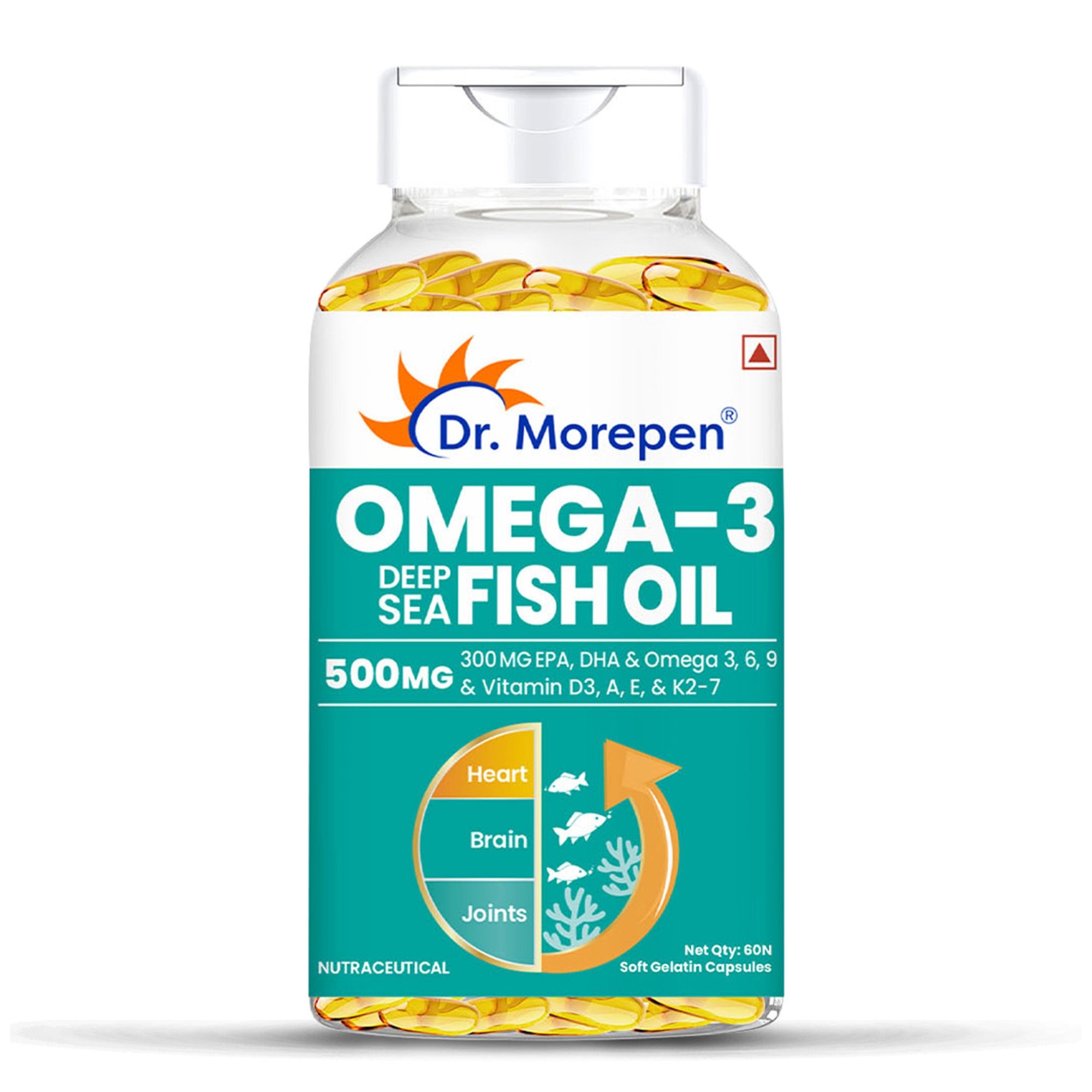 Dr. Morepen Omega-3 Deep Sea Fish Oil 500mg Softgels - Distacart