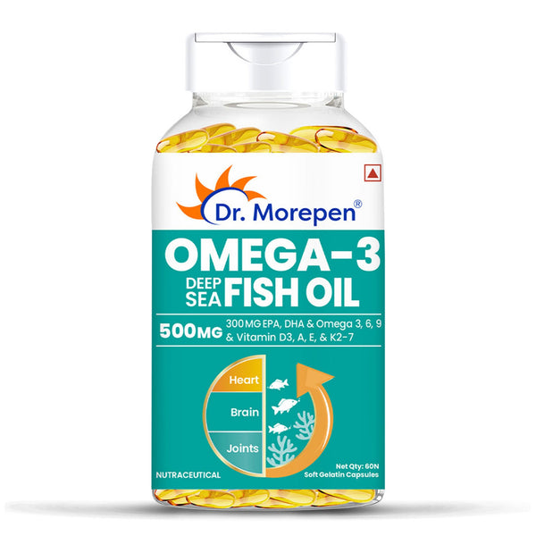 Dr. Morepen Omega-3 Deep Sea Fish Oil 500mg Softgels - Distacart