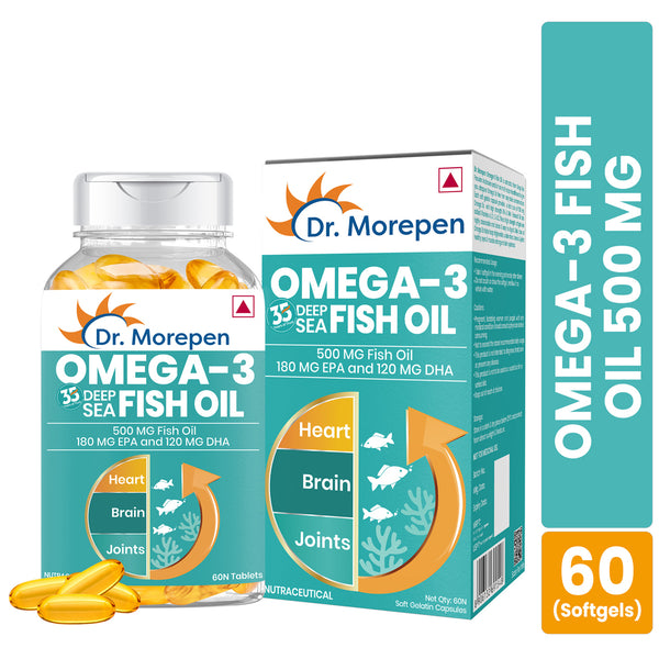 Dr. Morepen Omega-3 Deep Sea Fish Oil 500mg Softgels - Distacart