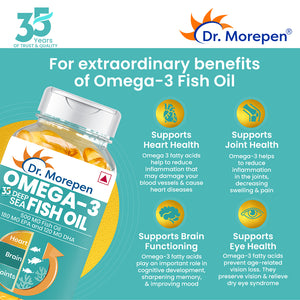 Dr. Morepen Omega-3 Deep Sea Fish Oil 500mg Softgels - Distacart