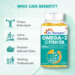 Thumbnail for Dr. Morepen Omega-3 Deep Sea Fish Oil 500mg Softgels - Distacart