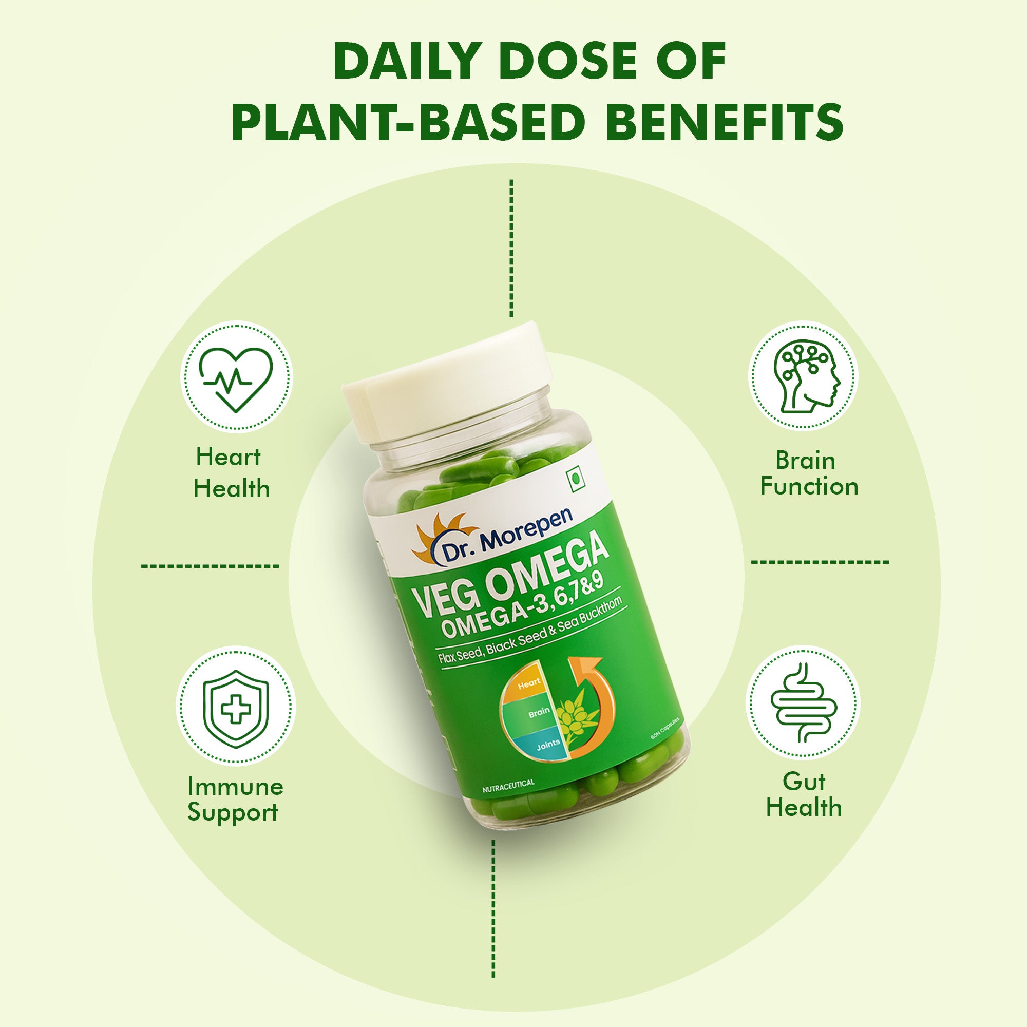 Dr. Morepen Veg-Omega Veg Capsules - Distacart