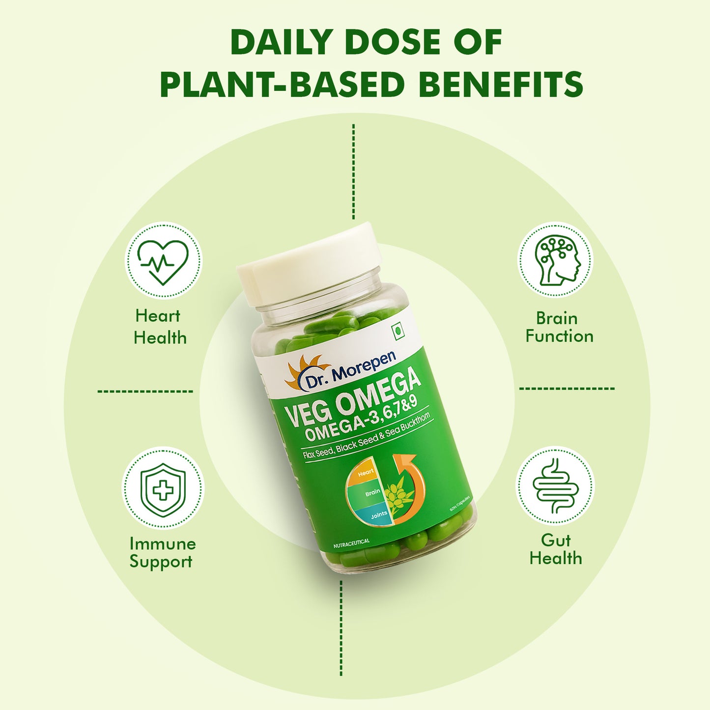 Dr. Morepen Veg-Omega Veg Capsules - Distacart