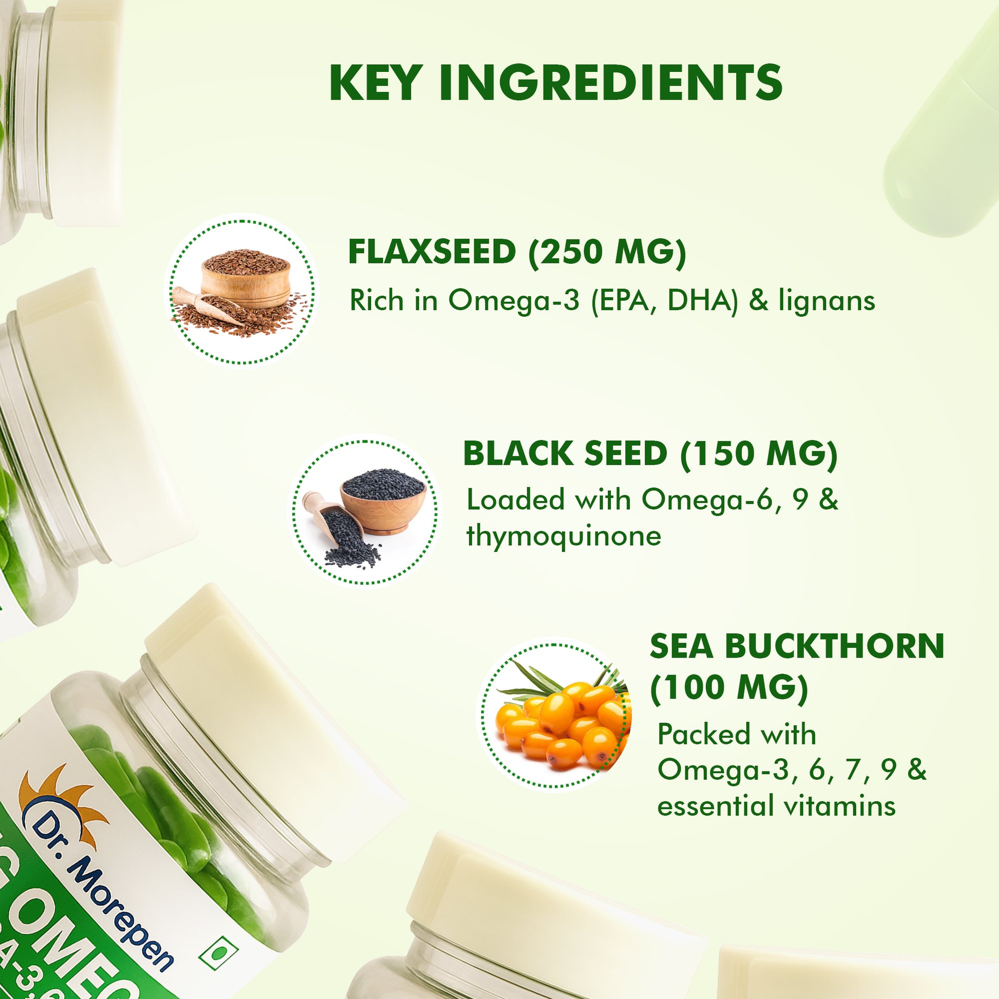 Dr. Morepen Veg-Omega Veg Capsules - Distacart