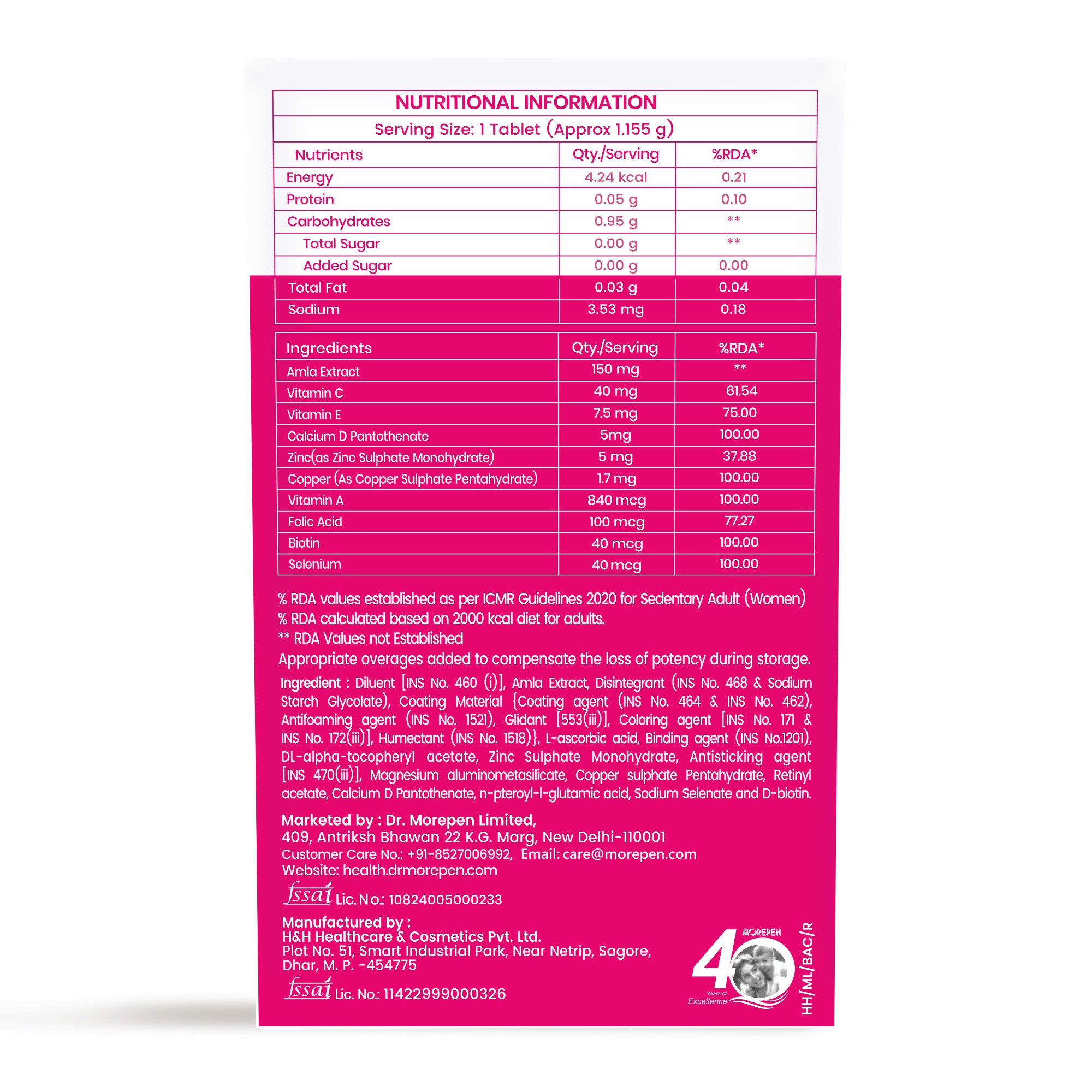 Dr. Morepen Biotin Plus Tablets - Distacart