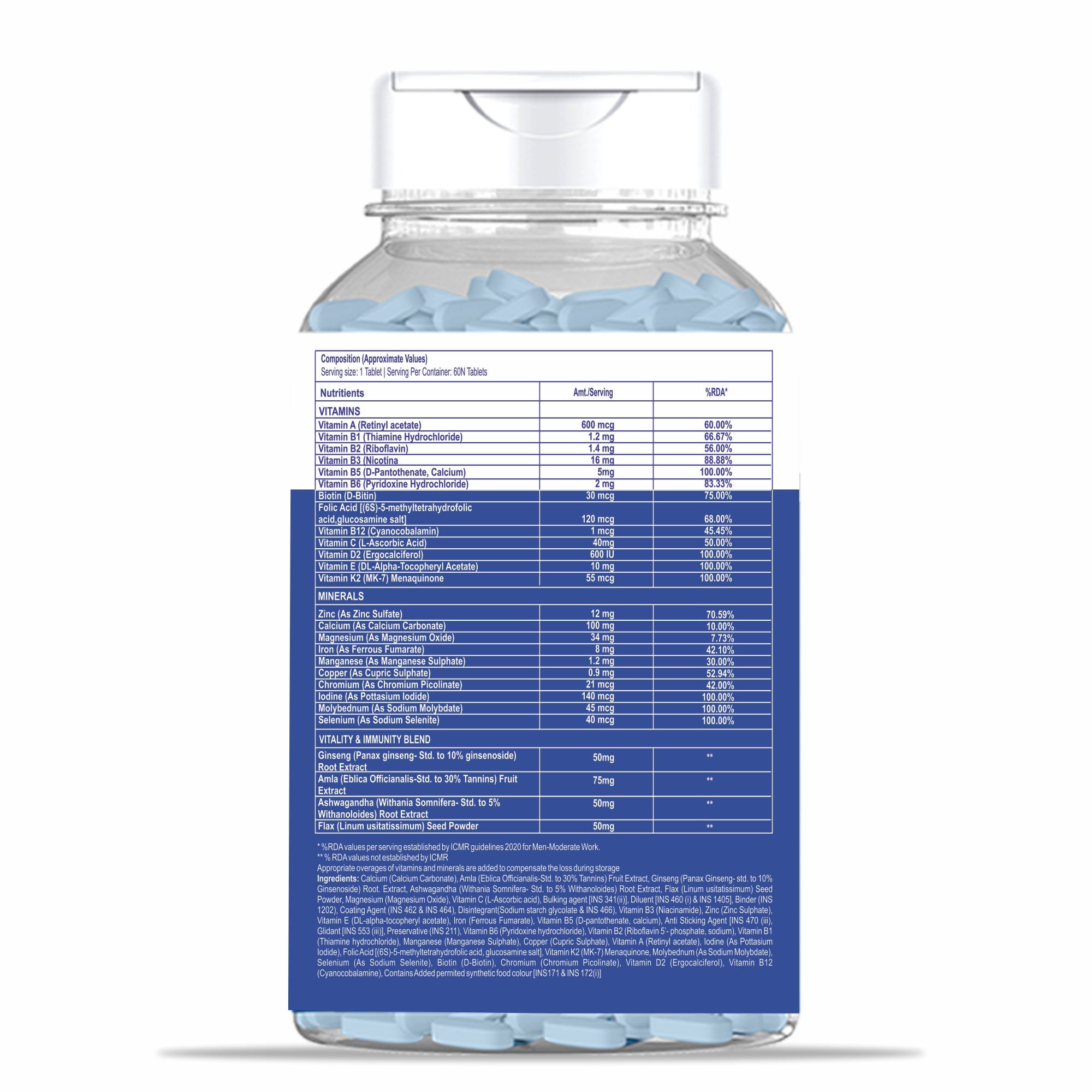 Dr. Morepen Multivitamins For Men With Omega 3 & Herbs - Distacart