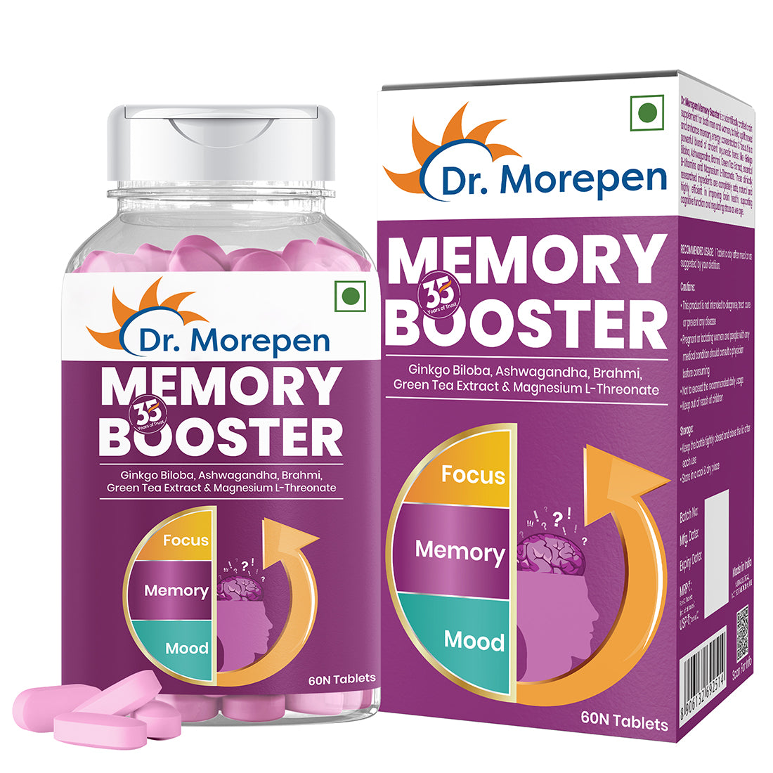 Dr. Morepen Memory Focus & Mood Tablets - Distacart
