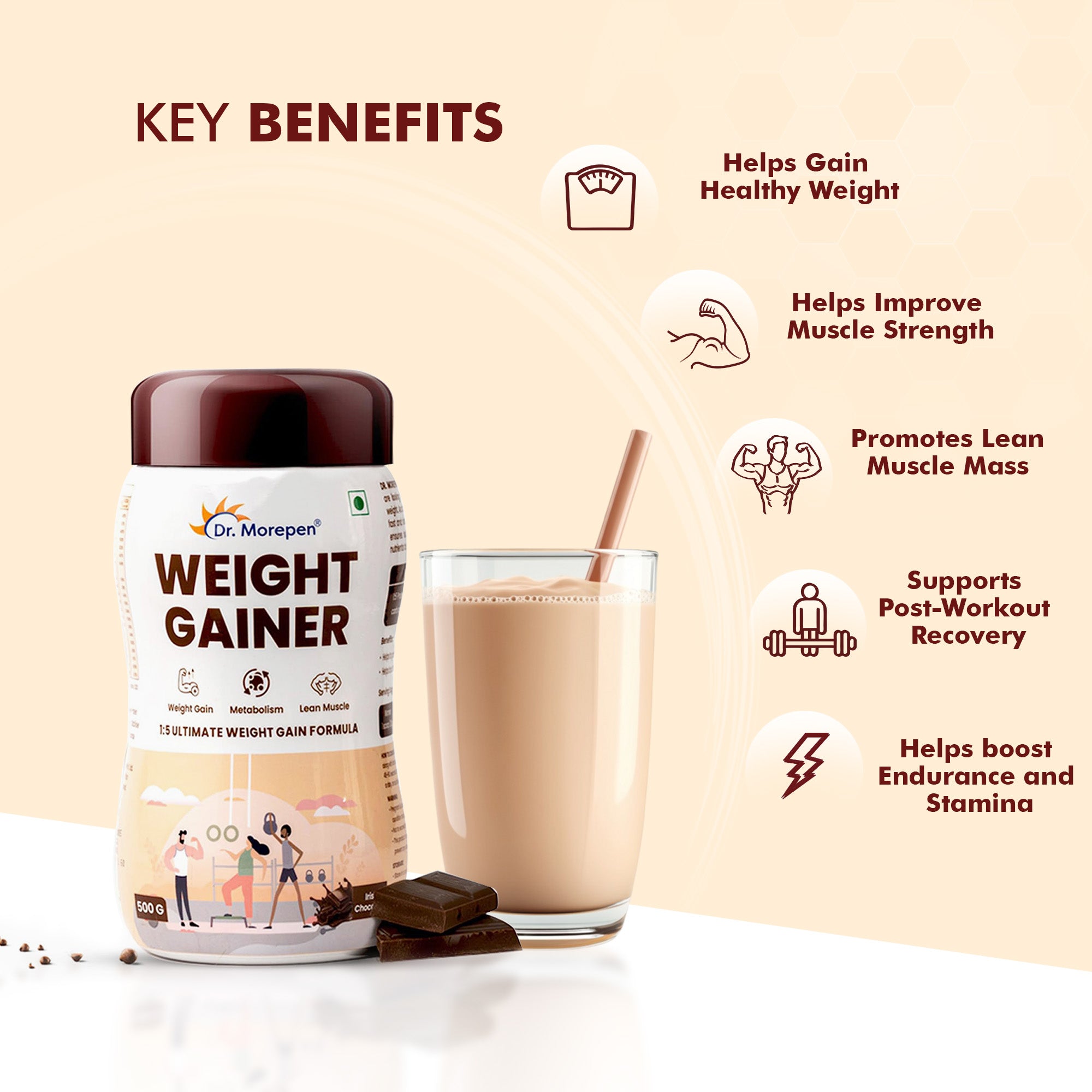 Dr. Morepen Weight Gainer - Chocolate Flavor - Distacart